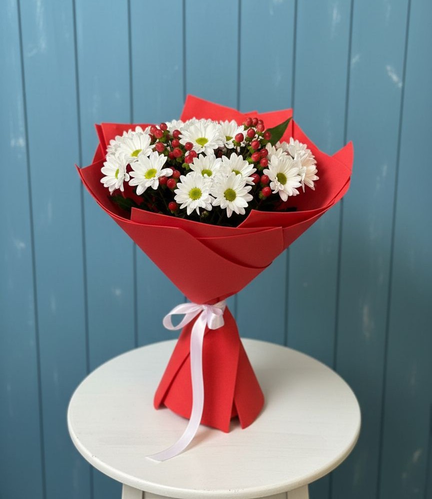 Букет цветов из: Хризантемы в Лебяжьем Кировской области