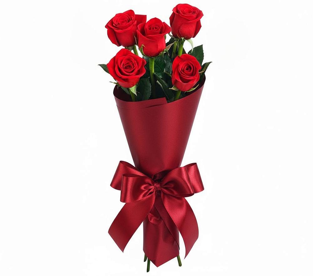 Букет 5 Красных роз Эдлесс Лав в Лебяжьем Кировской области