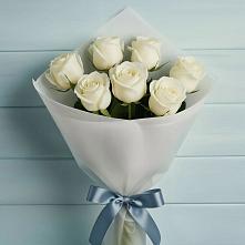 Букет 7 Белых роз Эдлесс Лав в Лебяжьем Кировской области