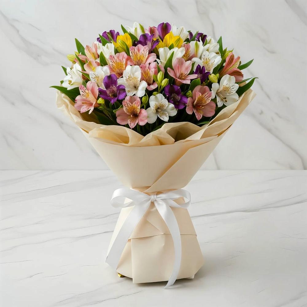 Букет цветов из: Альстромерии в Лебяжьем Кировской области