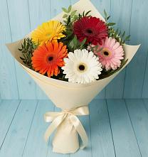 Букет цветов из:  Герберы в Лебяжьем Кировской области