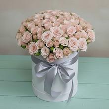 Цветочная композиция из Розы в шляпной коробке в Лебяжьем Кировской области