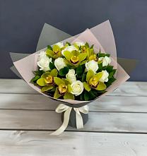 Букет цветов из:  Орхидеи и Розы в Лебяжьем Кировской области