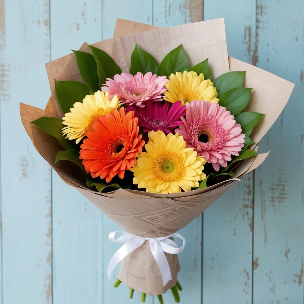 Букет цветов из: Герберы в Лебяжьем Кировской области
