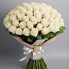 Букет 101 беля роза Белоснежка в Лебяжьем Кировской области