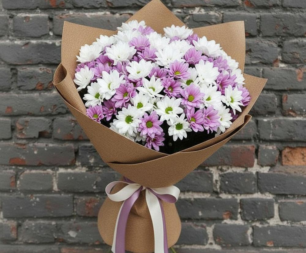 Букет цветов из: Хризантемы в Лебяжьем Кировской области