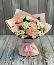 Букет цветов из:  Гвоздики, Розы и Хризантемы в Лебяжьем Кировской области