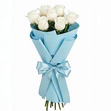 Букет 7 белых роз Проуд в Лебяжьем Кировской области