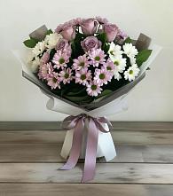 Букет цветов из:  Хризантемы и Розы в Лебяжьем Кировской области