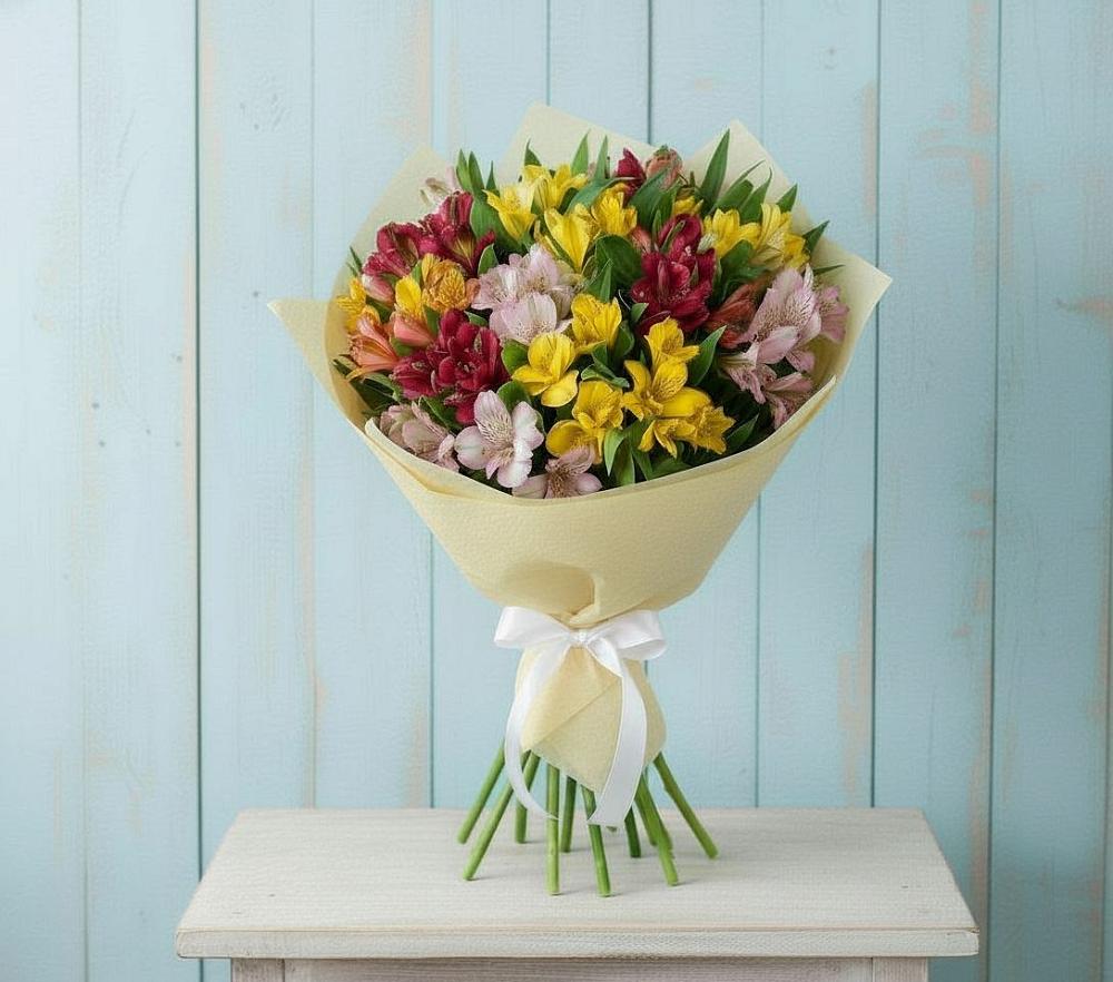 Букет цветов из: Альстромерии в Лебяжьем Кировской области