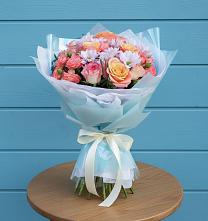 Букет цветов из:  Хризантемы и Розы в Лебяжьем Кировской области