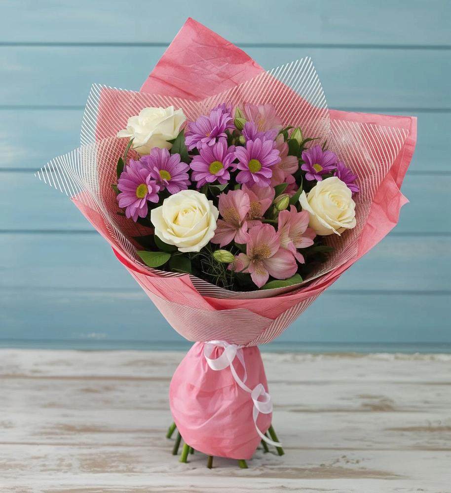 Букет цветов из: Герберы в Лебяжьем Кировской области